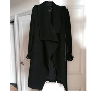 New BCBG Maxazria Carlin draped wrap coat